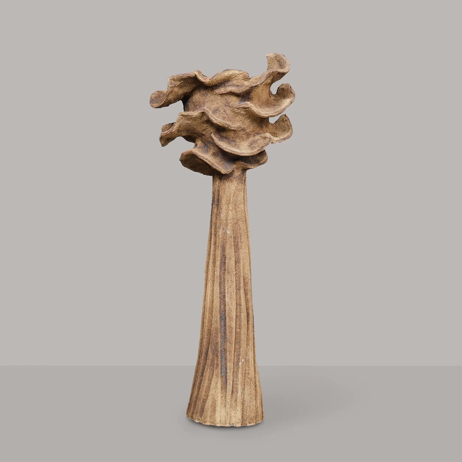 Sculptural Brutalist Vase by British Ceramicist Clive Brooker